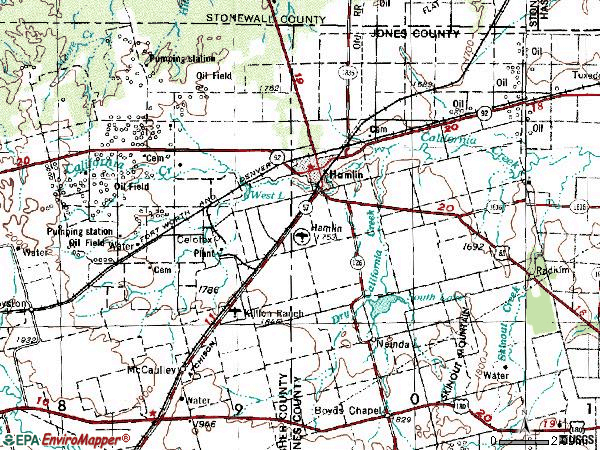 Zip code 79520 topographic map