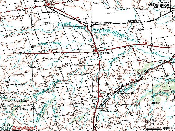 Zip code 79543 topographic map