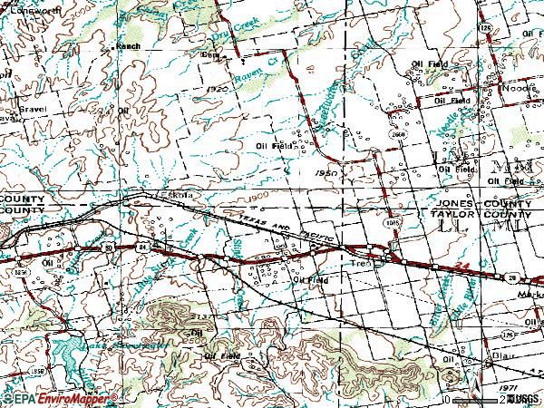Zip code 79561 topographic map