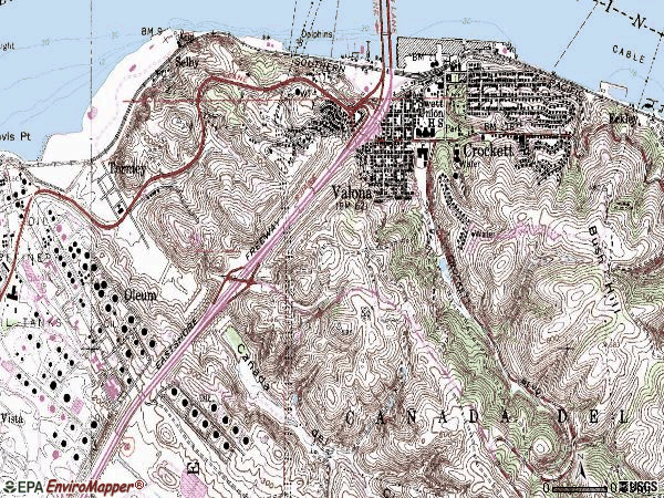 Zip code 94525 topographic map