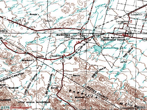 Zip code 79718 topographic map