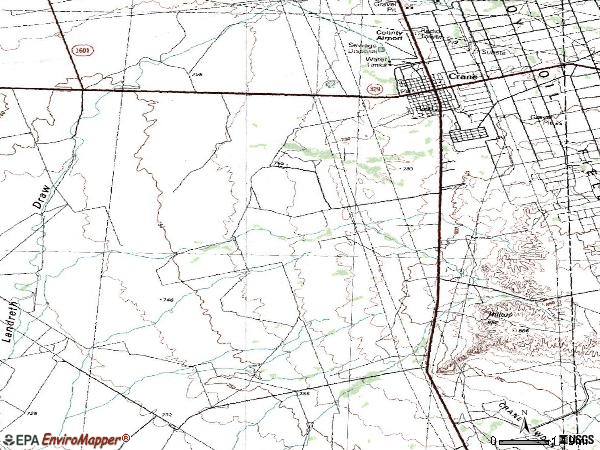 Zip code 79731 topographic map