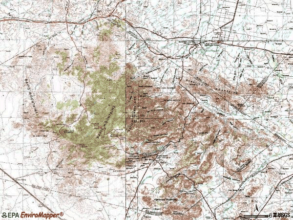 Zip code 79734 topographic map
