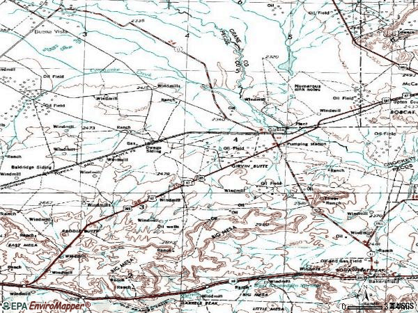 Zip code 79740 topographic map