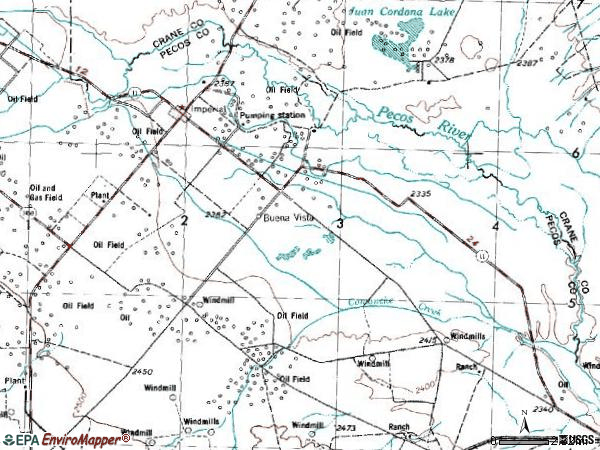Zip code 79743 topographic map