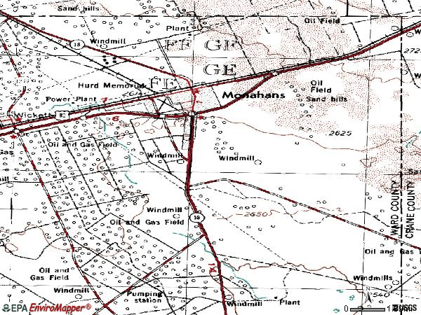 Zip code 79756 topographic map