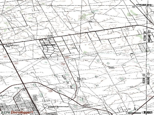 Zip code 79758 topographic map