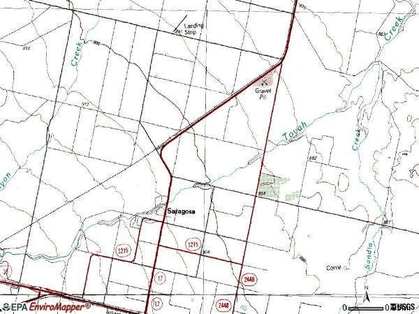Zip code 79780 topographic map