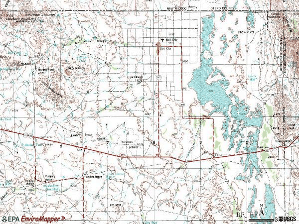 Zip code 79847 topographic map