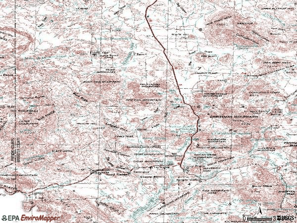 Zip code 79852 topographic map