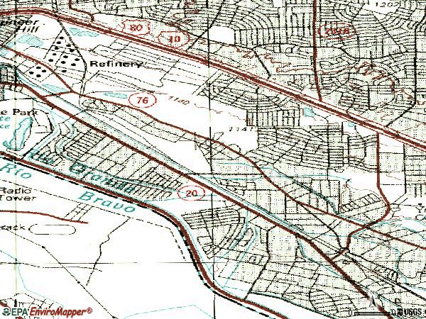 Zip code 79915 topographic map
