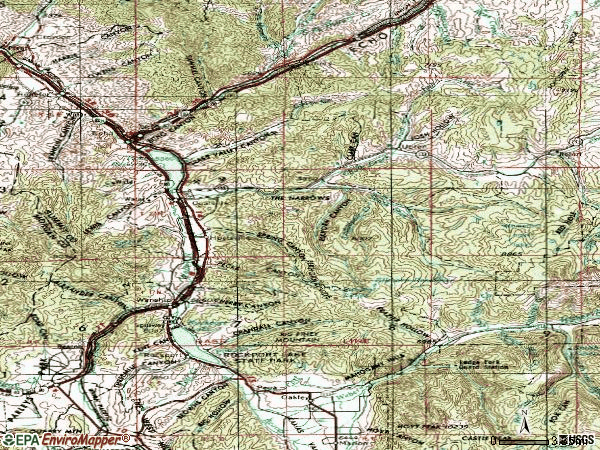 Zip code 84017 topographic map