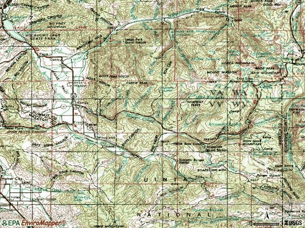 Zip code 84036 topographic map