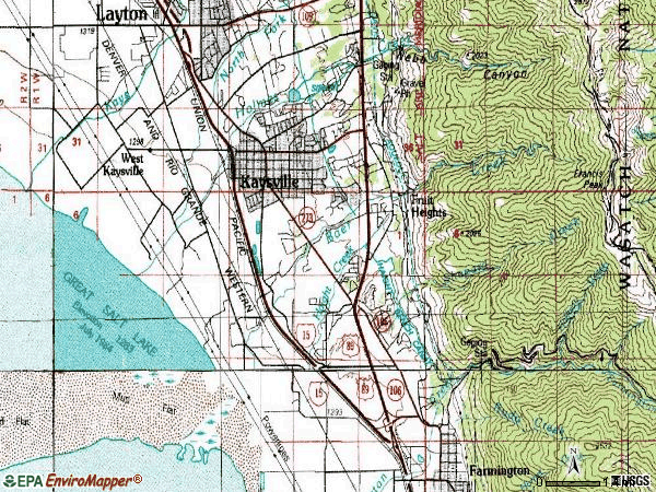 Zip code 84037 topographic map