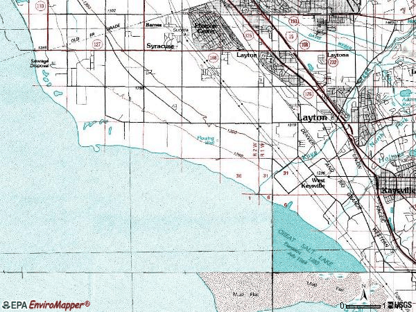 Zip code 84041 topographic map