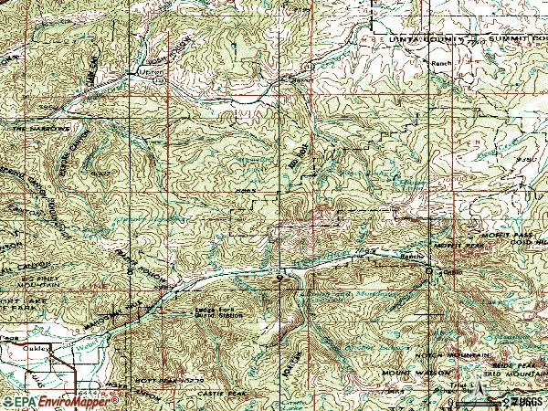 Zip code 84055 topographic map