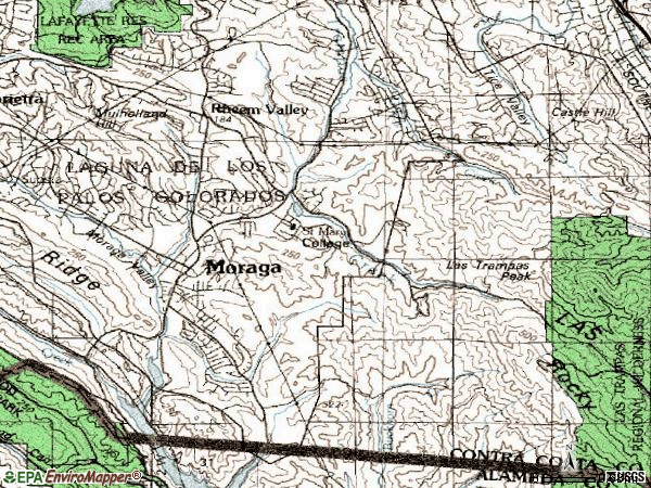 Zip code 94556 topographic map