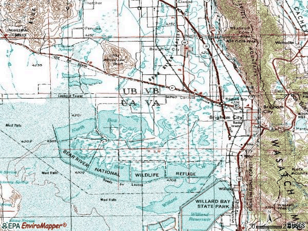 Zip code 84302 topographic map