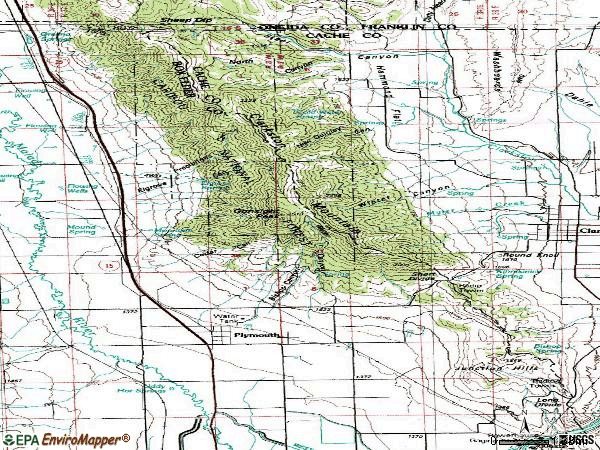 Zip code 84330 topographic map