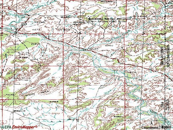 Zip code 84510 topographic map