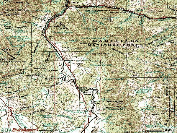 Zip code 84629 topographic map
