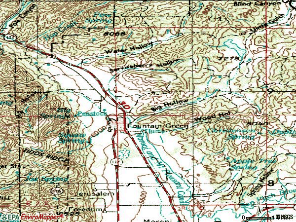 Zip code 84632 topographic map