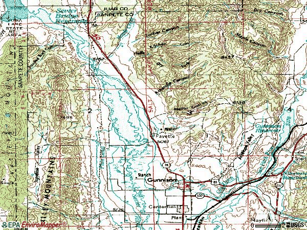 Zip code 84634 topographic map