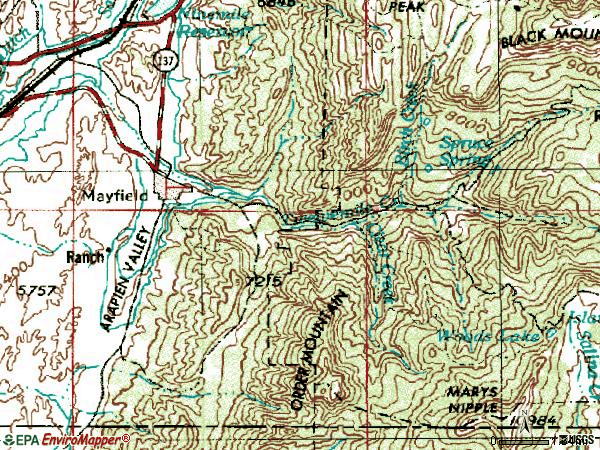 Zip code 84643 topographic map