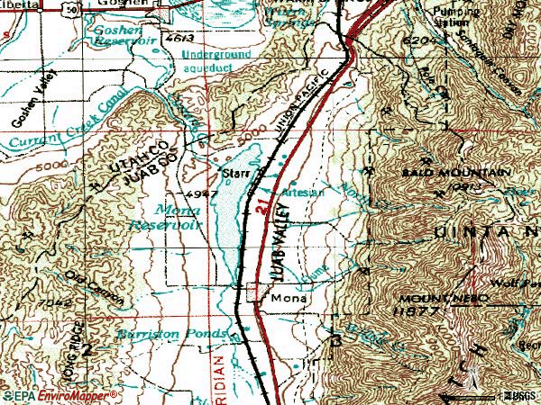 Zip code 84645 topographic map