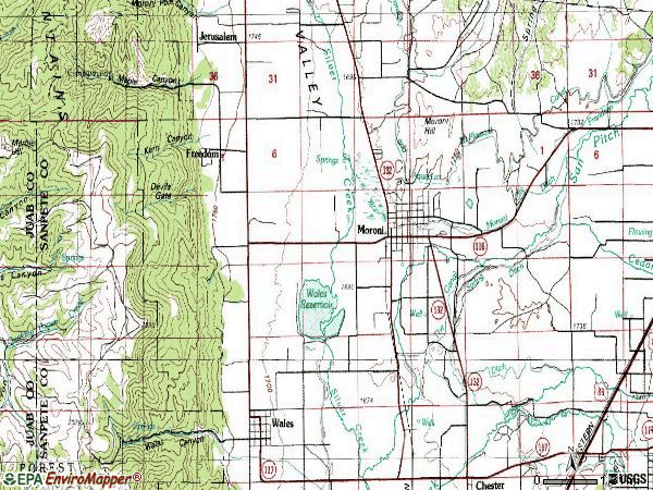 Zip code 84646 topographic map