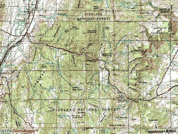 Zip code 84654 topographic map