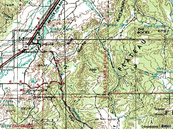 Zip code 84657 topographic map
