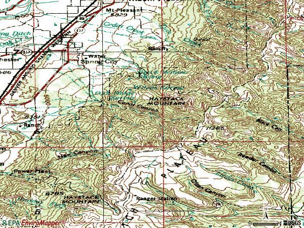 Zip code 84662 topographic map