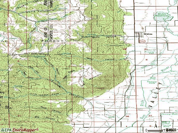 Zip code 84667 topographic map