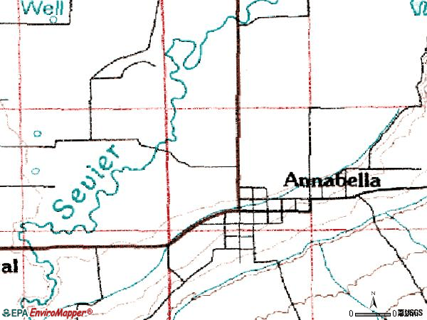 Zip code 84711 topographic map
