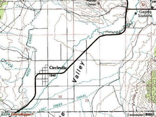 Zip code 84723 topographic map