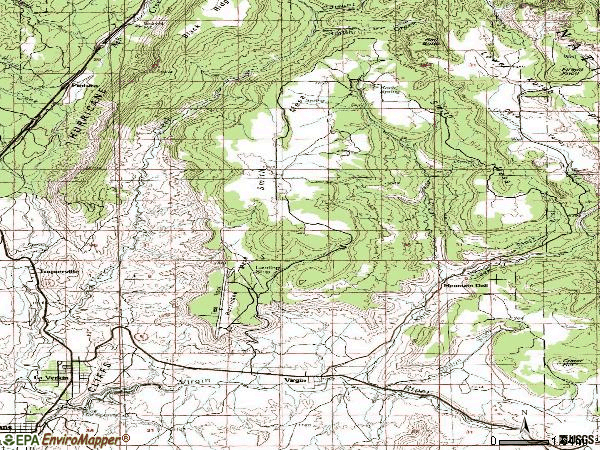 Zip code 84745 topographic map