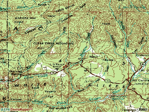 Zip code 84755 topographic map