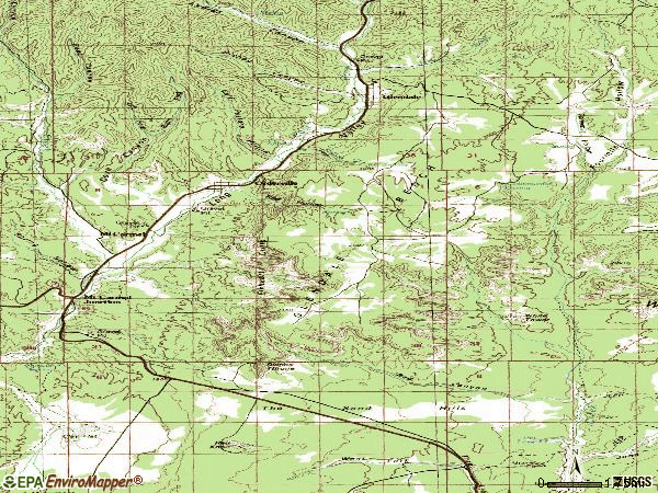 Zip code 84758 topographic map