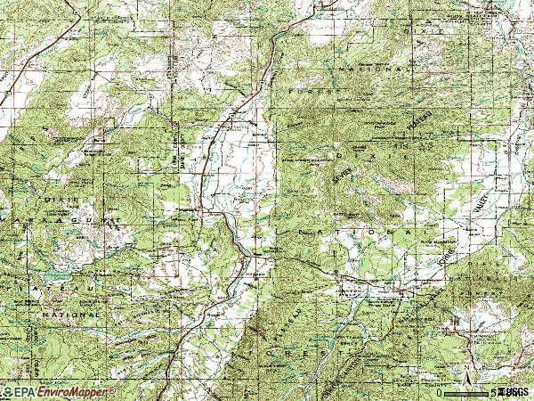 Zip code 84759 topographic map