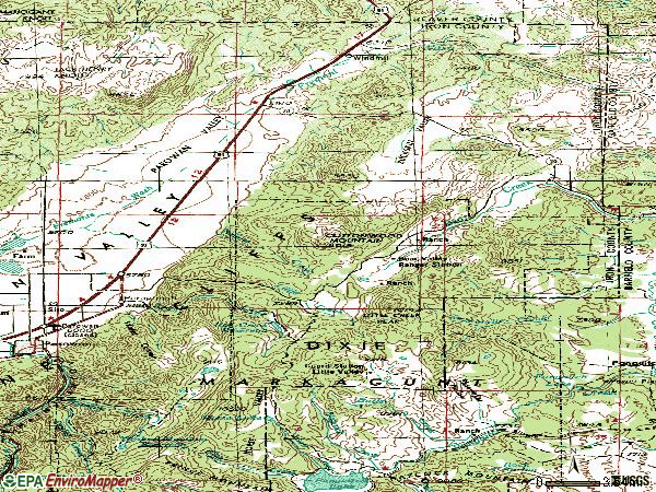 Zip code 84760 topographic map