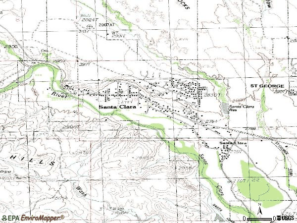 Zip code 84765 topographic map
