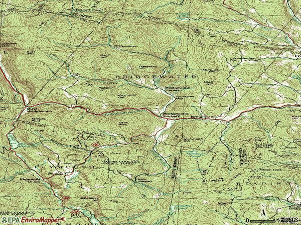 Zip code 05035 topographic map