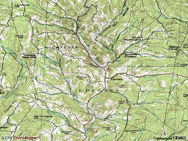 Zip code 05038 topographic map