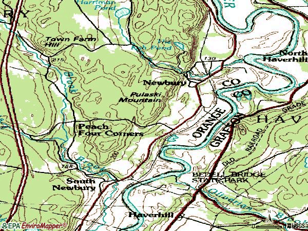 Zip code 05051 topographic map