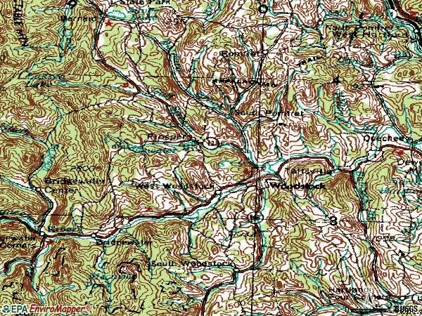 Zip code 05091 topographic map