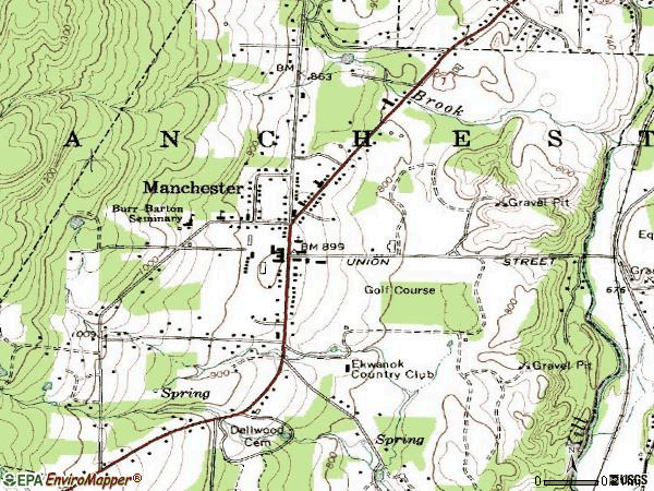 Zip code 05254 topographic map