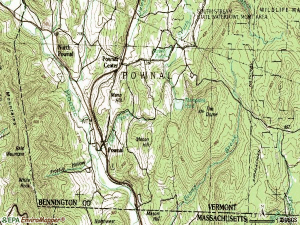 Zip code 05261 topographic map
