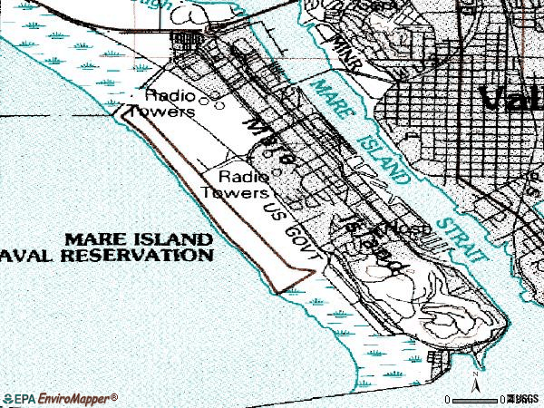 Zip code 94592 topographic map