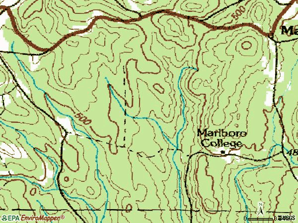 Zip code 05344 topographic map